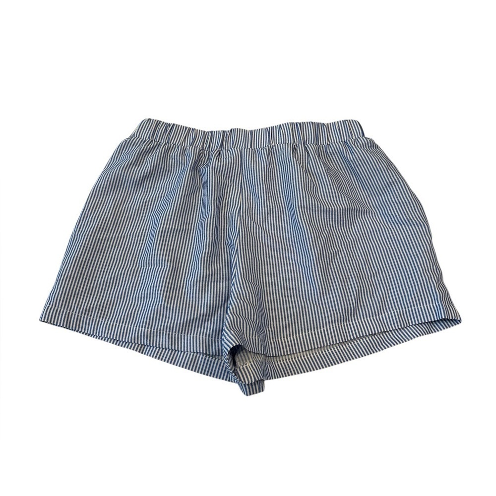 BTFMB Blue and White Striped Women’s Casual Flowy Boxer Shorts Small - Picture 2 of 8